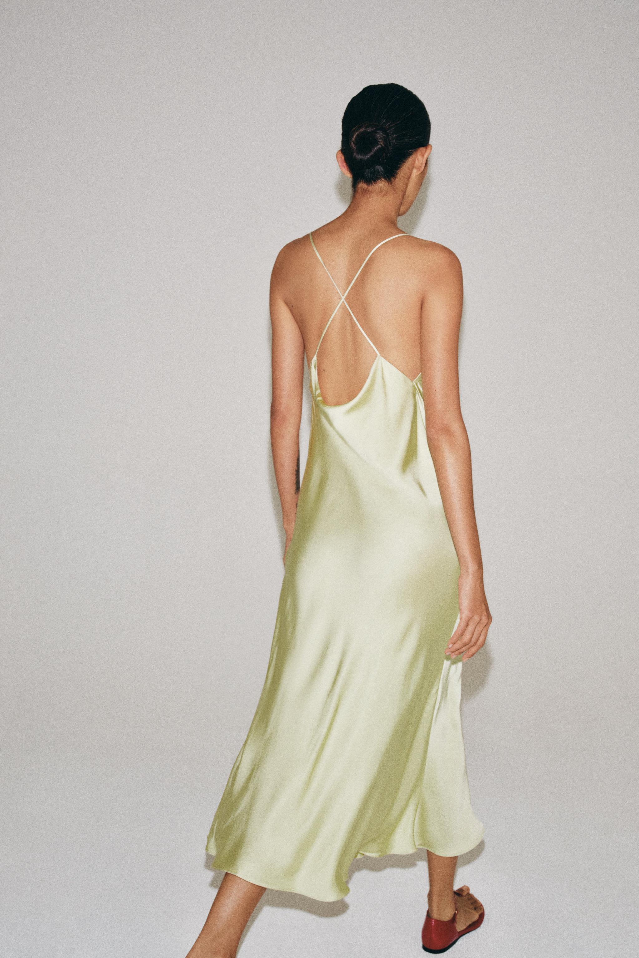 SATIN SLIP DRESS ZW COLLECTION